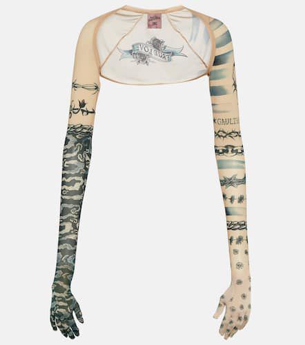 X KNWLS printed jersey crop top - Jean Paul Gaultier - Modalova