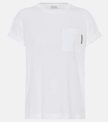 Camiseta en mezcla de algodón - Brunello Cucinelli - Modalova