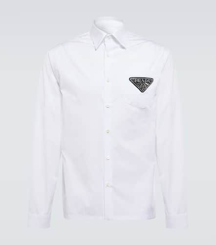 Prada Camicia in cotone con logo - Prada - Modalova