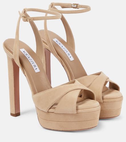 Divine 130 suede platform sandals - Aquazzura - Modalova