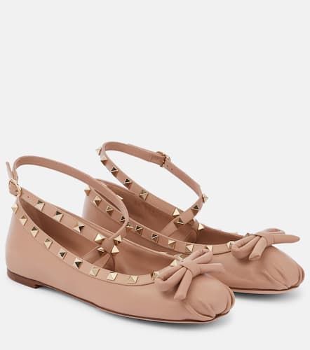 Bailarinas Rockstud de piel - Valentino Garavani - Modalova