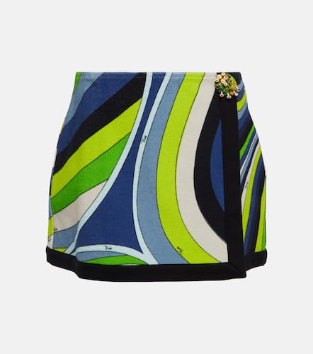Printed cotton-blend jersey miniskirt - Pucci - Modalova