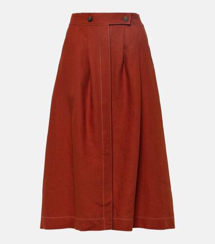 Tod's Linen midi skirt - Tod's - Modalova