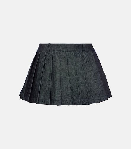 Blake pleated denim miniskirt - The Frankie Shop - Modalova