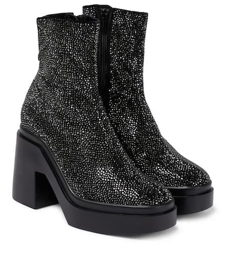 Verzierte Ankle Boots Nava aus Samt - Clergerie - Modalova