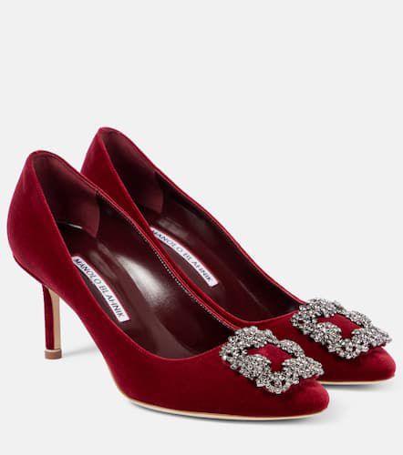 Hangisi 70 embellished velvet pumps - Manolo Blahnik - Modalova