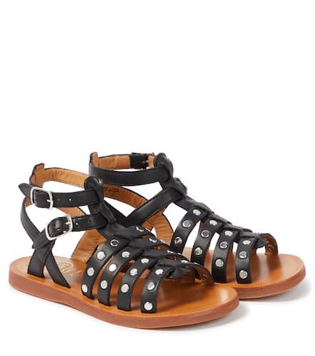 Sandalias Plagette Stud de piel con tachuelas - Pom d'Api - Modalova