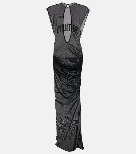 Vestido largo de malla bordado - Jean Paul Gaultier - Modalova