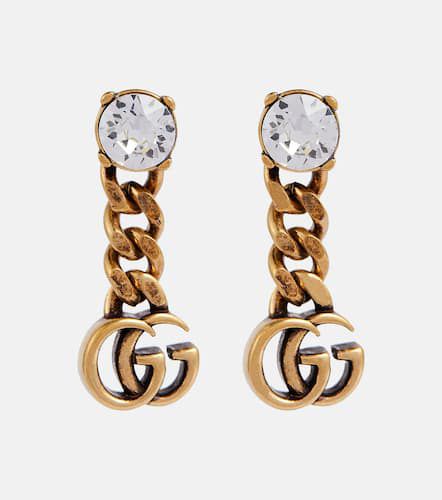 GG crystal-embellished drop earrings - Gucci - Modalova