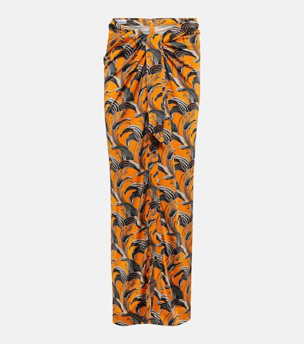 Tie-detail printed midi skirt - Rabanne - Modalova