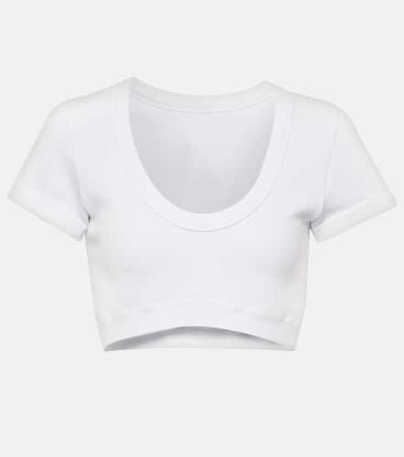 alo Seamless Delight High Neck Top in White