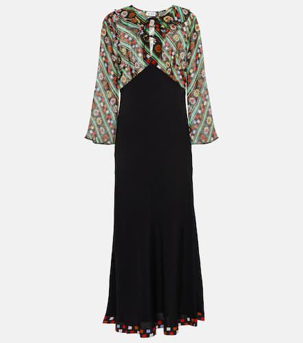 Lora printed tie-neck crÃªpe dress - Rixo - Modalova