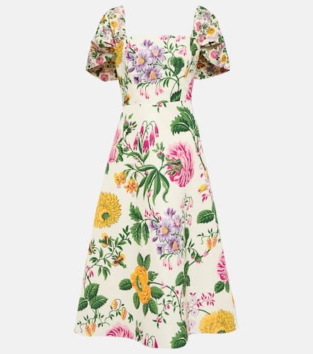 Abito midi in crêpe con stampa - Carolina Herrera - Modalova