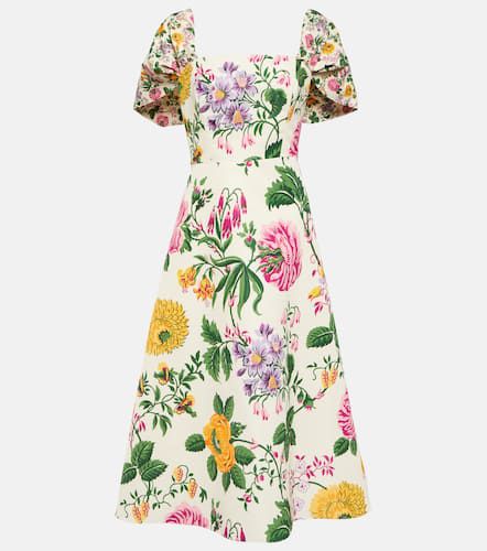 Vestido midi de crepé floral - Carolina Herrera - Modalova