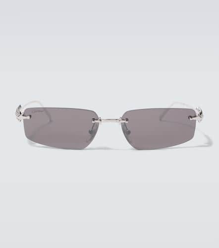 Occhiali da sole rettangolari - Cartier Eyewear Collection - Modalova
