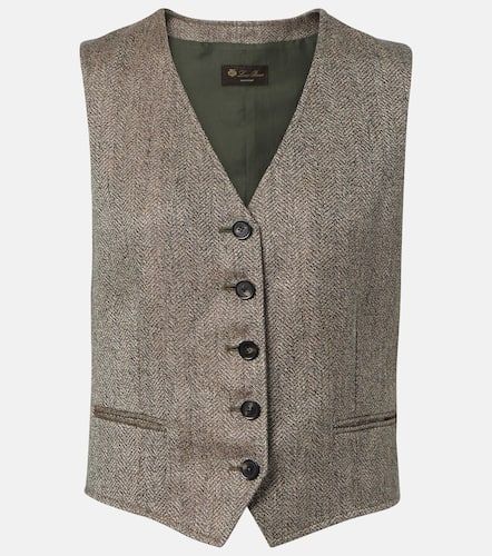 Teodoro chevron linen vest - Loro Piana - Modalova