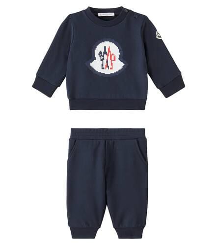 Felpa e pantaloni sportivi in cotone - Moncler Enfant - Modalova