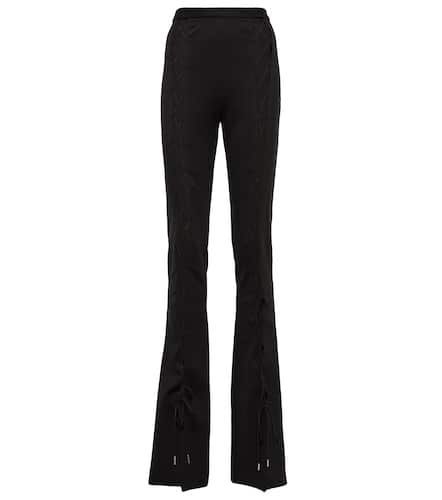 Lace-up cotton jersey flared pants - David Koma - Modalova