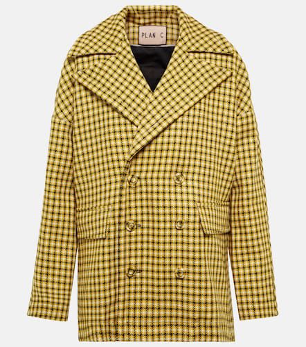 Plan C Houndstooth wool blazer - Plan C - Modalova