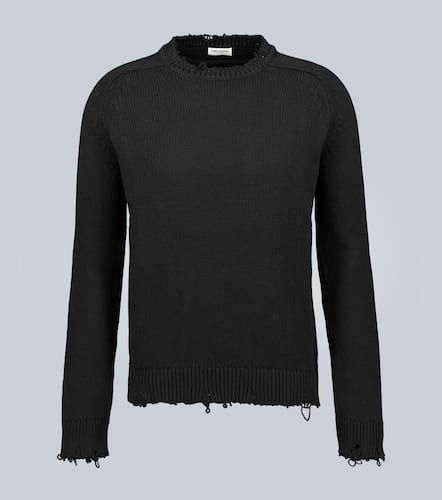 Destroyed knit sweater - Saint Laurent - Modalova