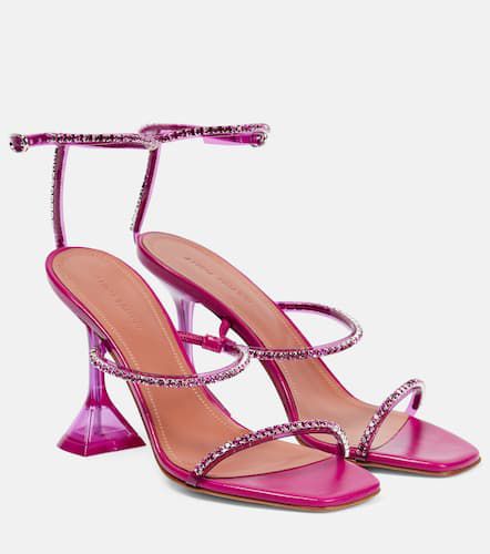 Gilda Glass embellished sandals - Amina Muaddi - Modalova