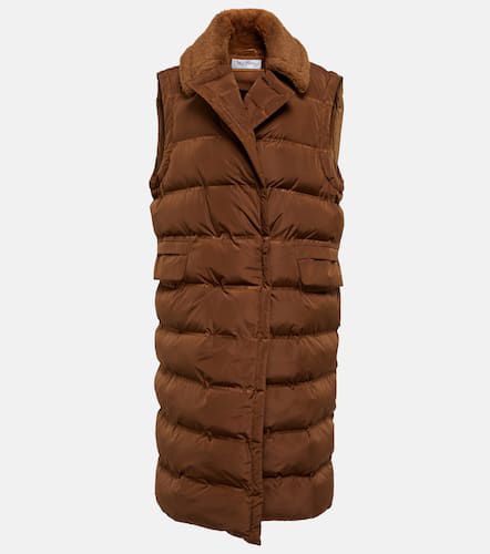 Coccole faux fur-trimmed puffer vest - Max Mara - Modalova