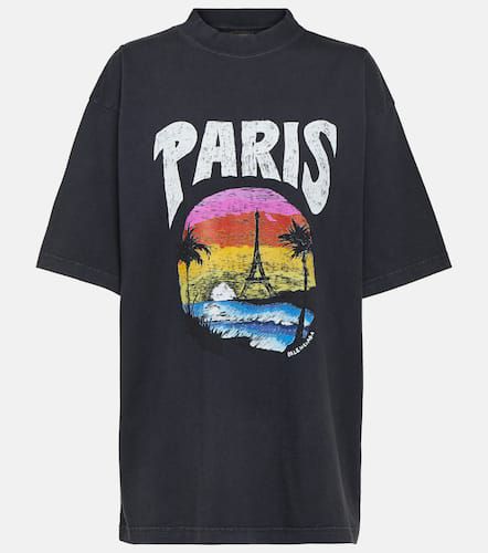 T-Shirt Paris Tropical aus Baumwoll-Jersey - Balenciaga - Modalova