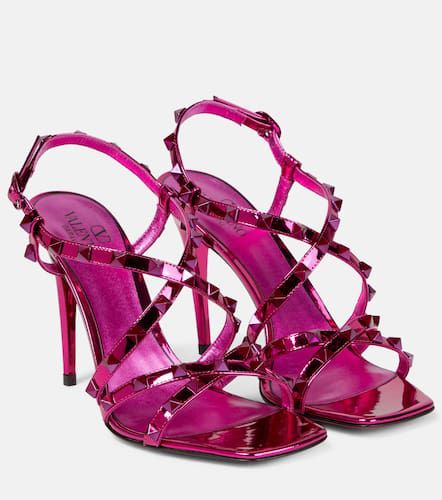 Rockstud metallic leather sandals - Valentino Garavani - Modalova