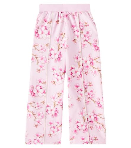 Pantalones anchos de jersey floral - Monnalisa - Modalova