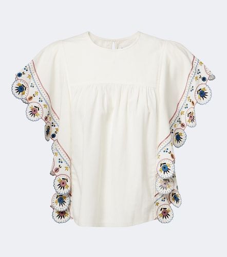 Marlie embroidered ruffled blouse - Marant Etoile - Modalova