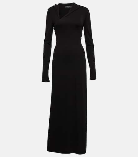 Hooded cutout jersey maxi dress - Versace - Modalova