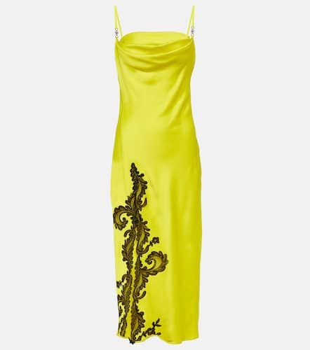 Barocco lace-appliqué slip dress - Versace - Modalova