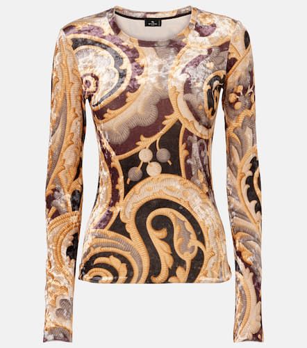 Etro Top de terciopelo con paisley - Etro - Modalova