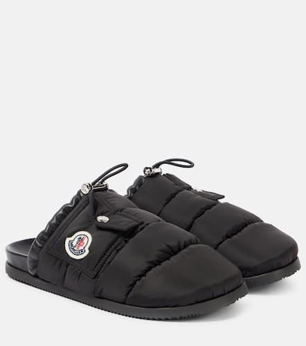 Moncler Mules Mon Pocket con piel - Moncler - Modalova