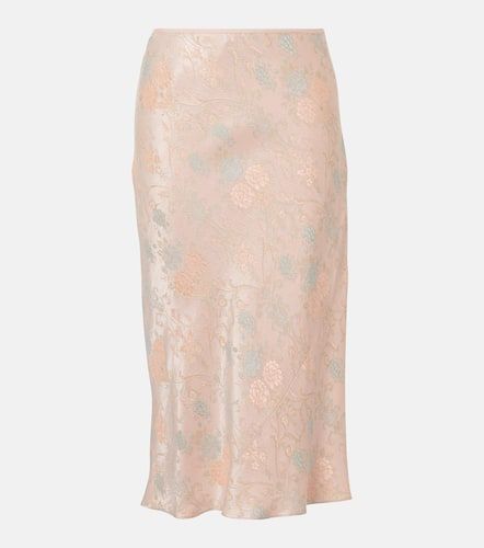 Satin jacquard midi skirt - Dries Van Noten - Modalova