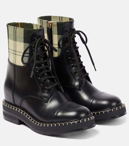 ChloÃ© x Barbour lace-up leather ankle boots - Chloe - Modalova