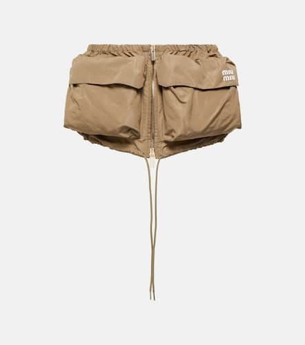 Miu Miu Drawstring zip miniskirt - Miu Miu - Modalova