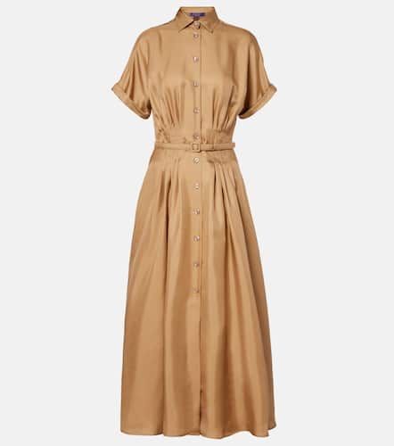 Robe midi en satin de soie - Ralph Lauren Collection - Modalova