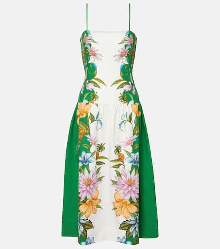 Robe midi Sweet Bloom en lin mélangé - Farm Rio - Modalova