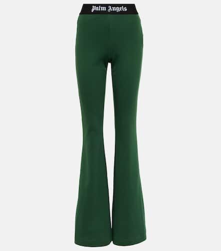 Pantalon évasé en coton à logo - Palm Angels - Modalova