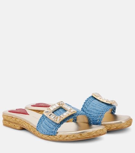 Espa embellished raffia slides - Roger Vivier - Modalova