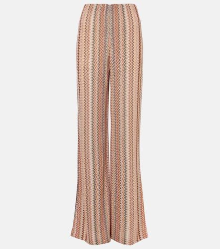 Zigzag cotton-blend wide-leg pants - Missoni - Modalova