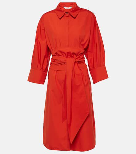 Saio belted cotton-poplin shirt dress