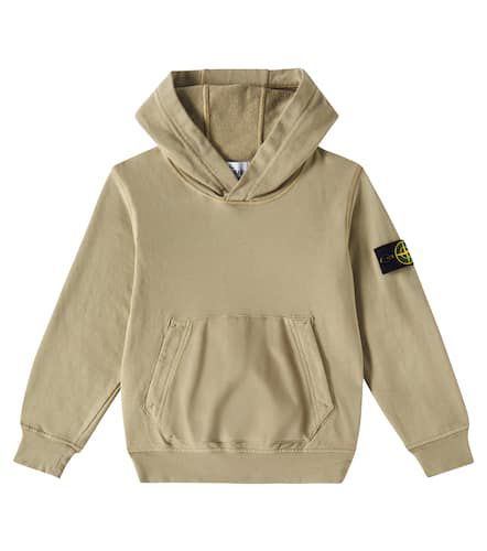 Cotton jersey hoodie - Stone Island Junior - Modalova