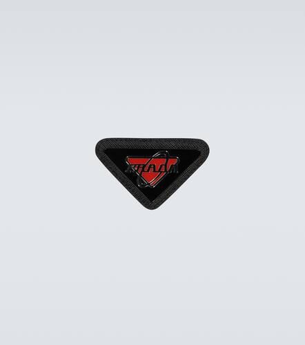 Prada Leather-trimmed logo badge - Prada - Modalova