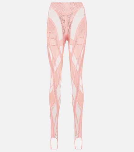 Mugler Leggings aus Jersey und Mesh - Mugler - Modalova