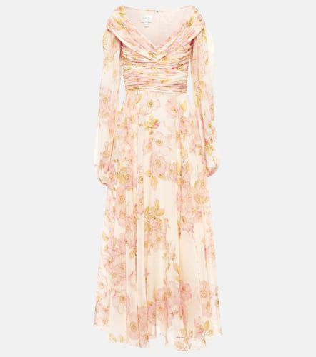 Ruched floral silk georgette gown - Giambattista Valli - Modalova