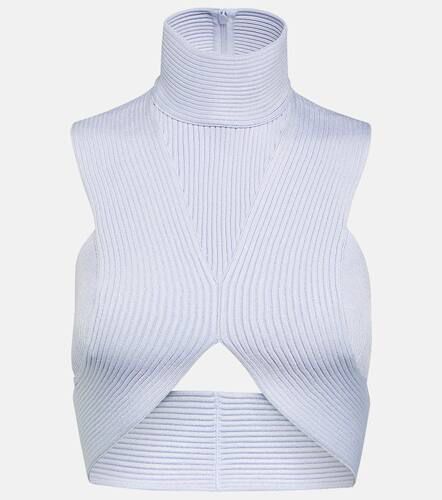 AlaÃ¯a Ribbed-knit crop top - Alaia - Modalova