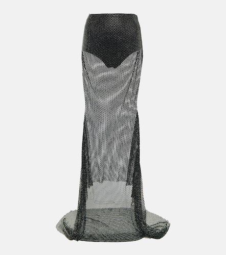 Crystal-embellished mesh maxi skirt - Giuseppe di Morabito - Modalova