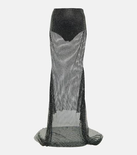 Falda largo de malla con cristales - Giuseppe di Morabito - Modalova